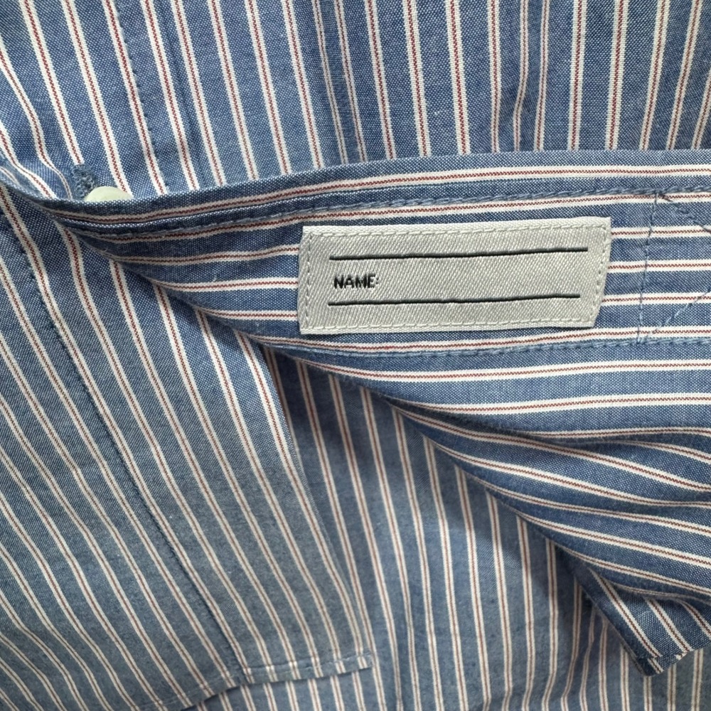 JACK SPADE Mens Blue Stripe‎ Button Down Shirt XXL Bleecker Street New York - Picture 9 of 11